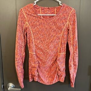 Athleta Women's Red and Orange Long Sleeve